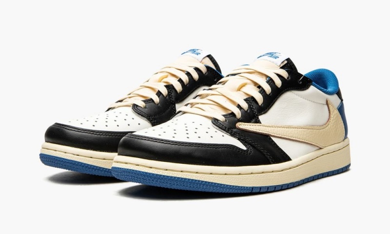 Nike Air Jordan 1 Low OG SP 'Travis Scott x Fragment' Schoenen Heren Zwart Wit Blauw Nederland | 281057-TSO