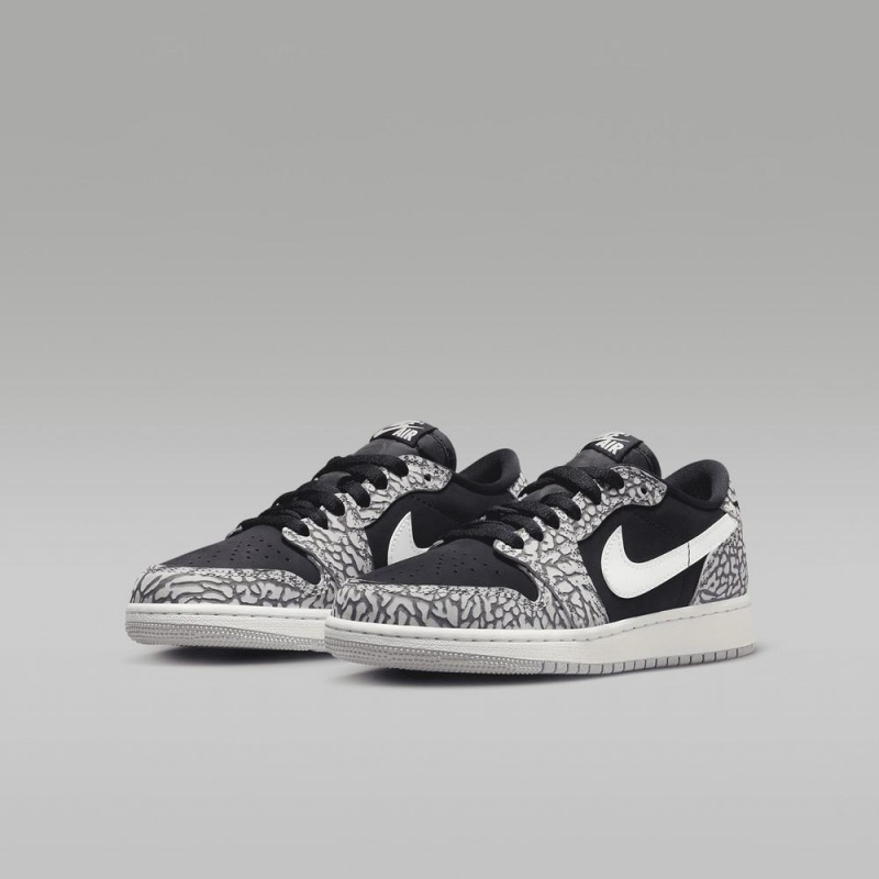 Nike Air Jordan 1 Low OG Schoenen Kinderen Zwart Wit Nederland | 581074-HYJ