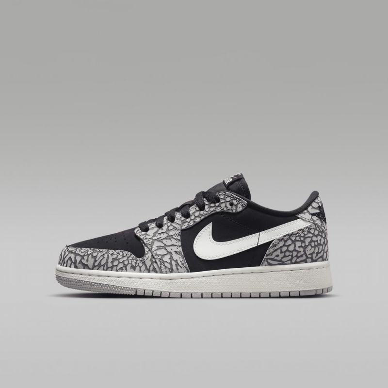 Nike Air Jordan 1 Low OG Schoenen Kinderen Zwart Wit Nederland | 581074-HYJ