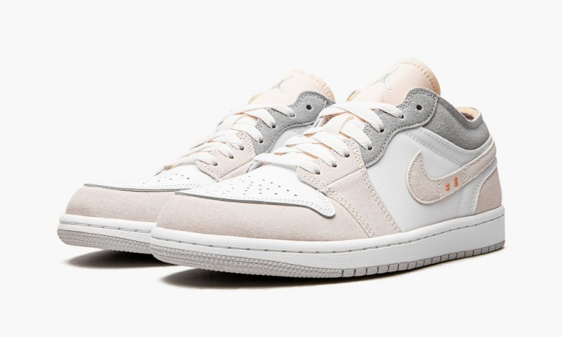 Nike Air Jordan 1 Low SE Craft 'Inside Out' Schoenen Heren Wit Grijs Nederland | 793615-DNG
