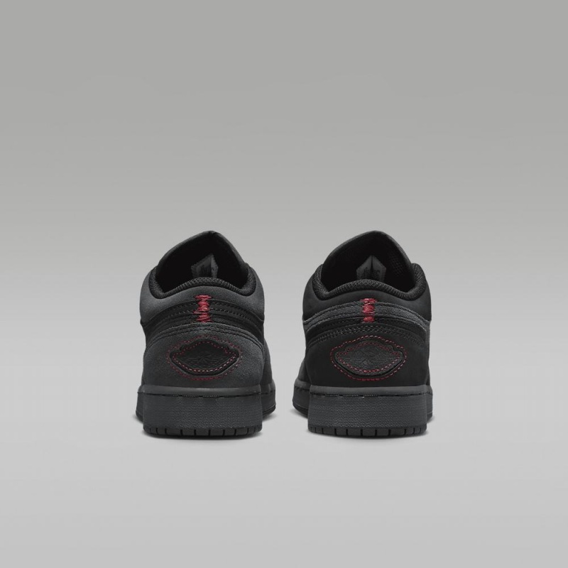 Nike Air Jordan 1 Low SE Craft Schoenen Kinderen Donkergrijs Rood Zwart Nederland | 190734-AZR