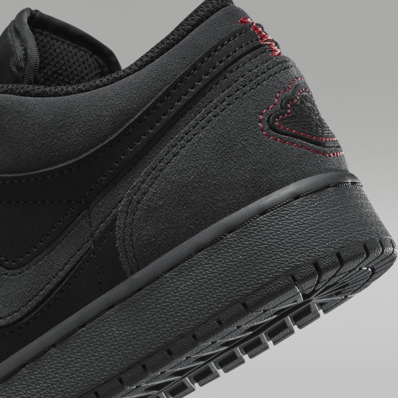 Nike Air Jordan 1 Low SE Craft Schoenen Kinderen Donkergrijs Rood Zwart Nederland | 190734-AZR