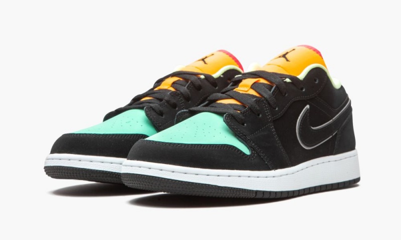 Nike Air Jordan 1 Low SE GS 'Aurora Green' Schoenen Kinderen Zwart Groen Nederland | 457631-IHE