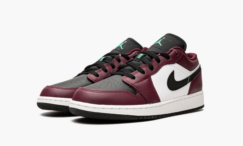 Nike Air Jordan 1 Low SE GS 'Dark Beetroot Roma Green' Schoenen Kinderen Zwart Groen Nederland | 530917-VJI