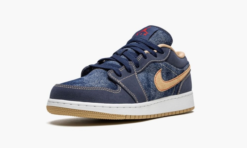 Nike Air Jordan 1 Low SE GS 'Denim' Schoenen Kinderen Donkerblauw Nederland | 750681-STR