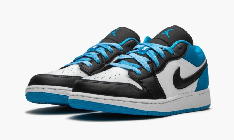 Nike Air Jordan 1 Low SE GS 'Laser Blue' Schoenen Kinderen Zwart Blauw Wit Nederland | 367102-QJF