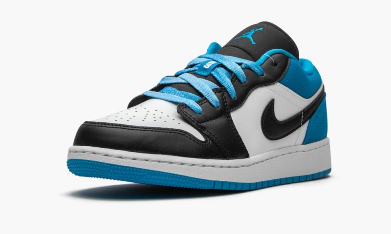 Nike Air Jordan 1 Low SE GS 'Laser Blue' Schoenen Kinderen Zwart Blauw Wit Nederland | 367102-QJF