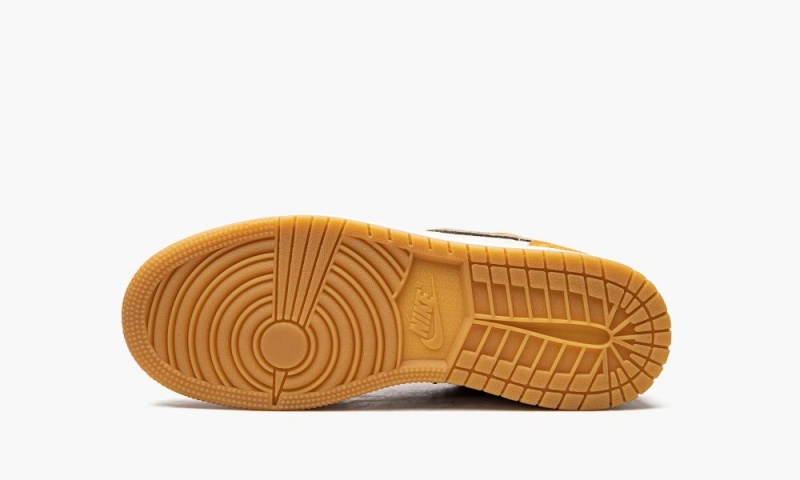 Nike Air Jordan 1 Low SE GS 'Light Curry' Schoenen Kinderen Wit Olijfgroen Diepgeel Nederland | 987043-EAY
