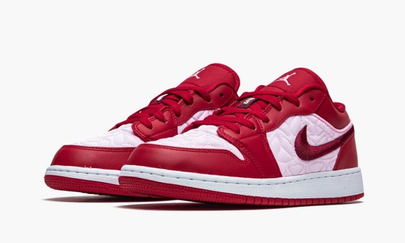 Nike Air Jordan 1 Low SE GS 'Pink Quilt' Schoenen Kinderen Rood Donker Nederland | 914632-NMF