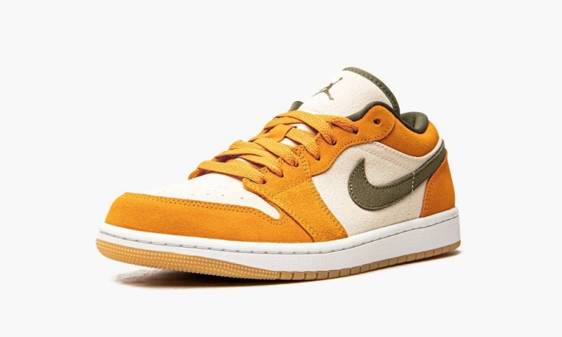 Nike Air Jordan 1 Low SE 'Light Curry' Schoenen Heren Wit Olijfgroen Diepgeel Nederland | 861435-UTJ