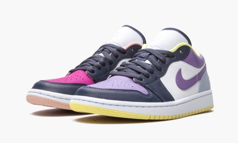 Nike Air Jordan 1 Low SE 'Mismatched Purple / Magenta' Schoenen Dames Blauw Wit Nederland | 681457-BJI