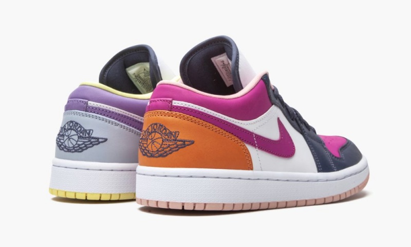 Nike Air Jordan 1 Low SE 'Mismatched Purple / Magenta' Schoenen Dames Blauw Wit Nederland | 681457-BJI