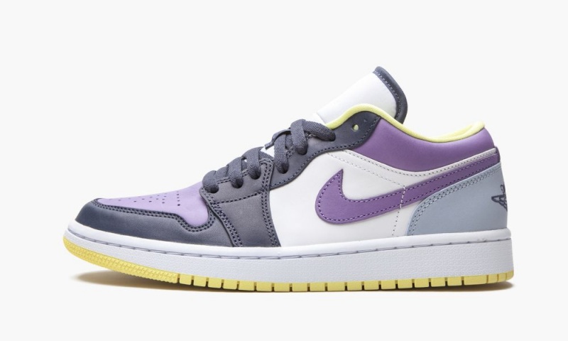 Nike Air Jordan 1 Low SE \'Mismatched Purple / Magenta\' Schoenen Dames Blauw Wit Nederland | 681457-BJI