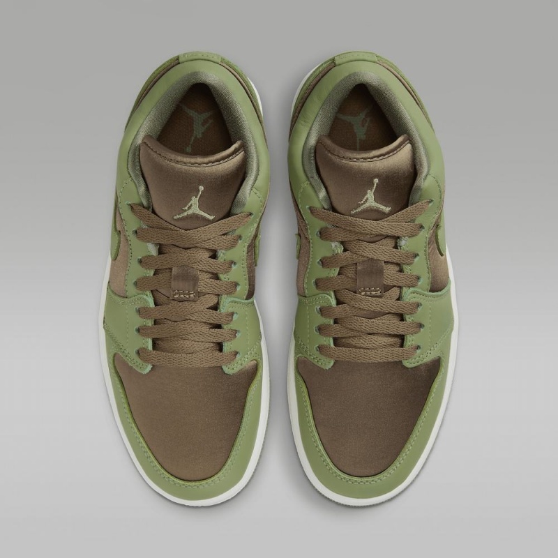Nike Air Jordan 1 Low SE Schoenen Dames Bruin Blauw Lichtolijfgroen Nederland | 081796-DTQ