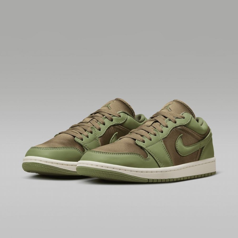 Nike Air Jordan 1 Low SE Schoenen Dames Bruin Blauw Lichtolijfgroen Nederland | 081796-DTQ