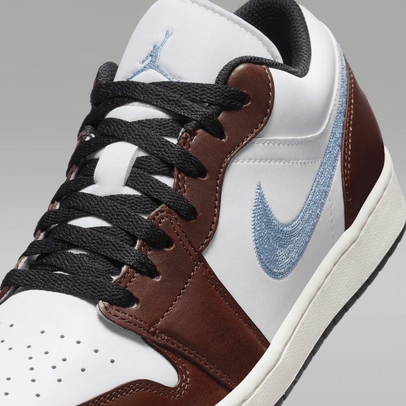 Nike Air Jordan 1 Low SE Schoenen Heren Wit Zwart Blauw Grijs Nederland | 745902-XHB