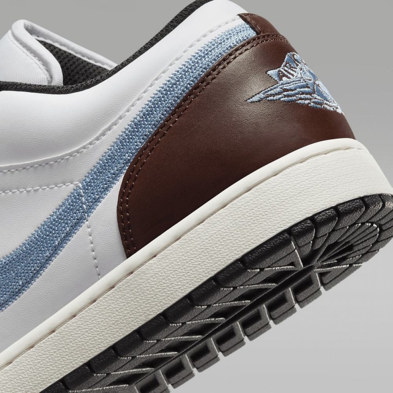 Nike Air Jordan 1 Low SE Schoenen Heren Wit Zwart Blauw Grijs Nederland | 745902-XHB