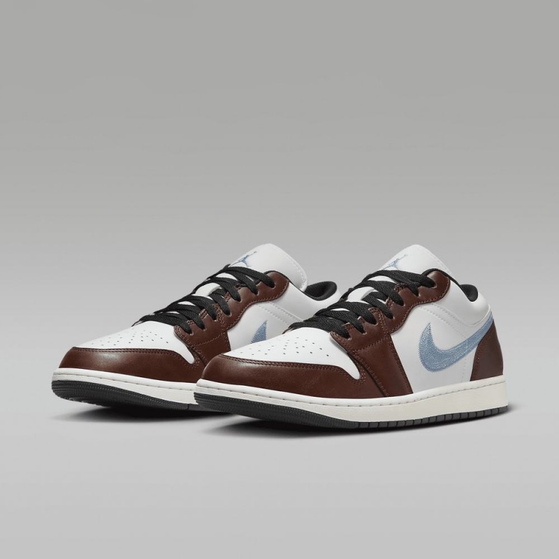 Nike Air Jordan 1 Low SE Schoenen Heren Wit Zwart Blauw Grijs Nederland | 745902-XHB