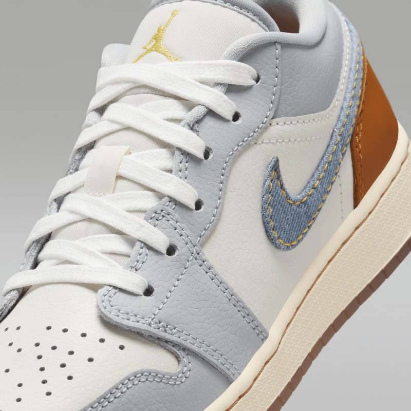 Nike Air Jordan 1 Low SE Schoenen Kinderen Grijs Wit Nederland | 793465-DFY