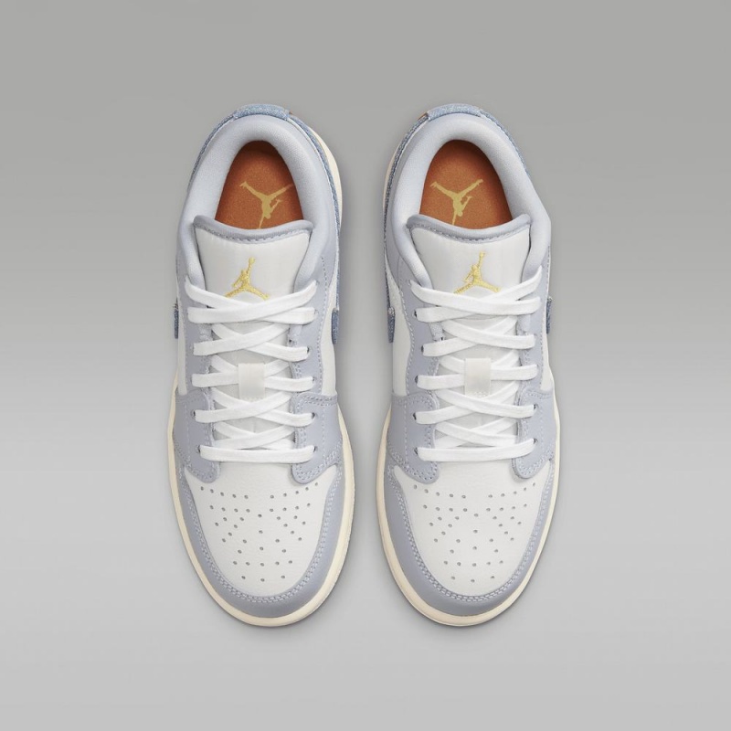 Nike Air Jordan 1 Low SE Schoenen Kinderen Grijs Wit Nederland | 793465-DFY