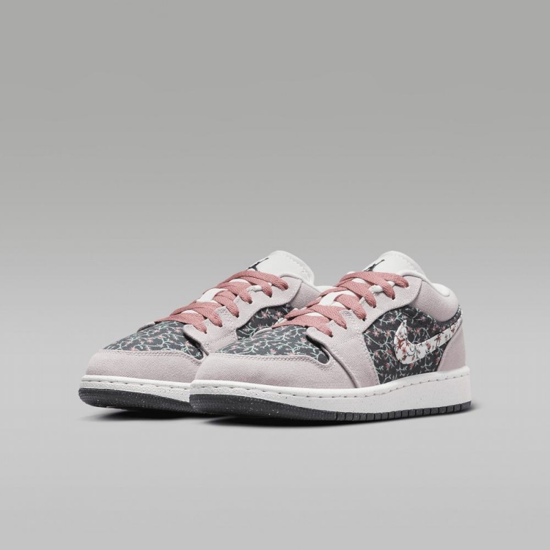 Nike Air Jordan 1 Low SE Schoenen Kinderen Bloemen Wit Roze Nederland | 843501-UOH