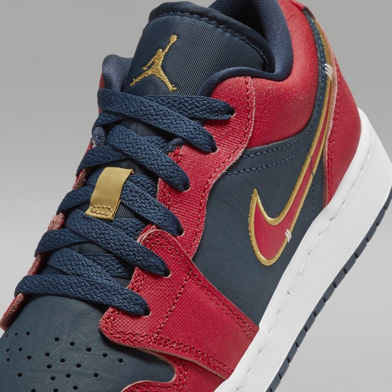 Nike Air Jordan 1 Low SE Schoenen Kinderen Rood Zwart Nederland | 703295-CJY