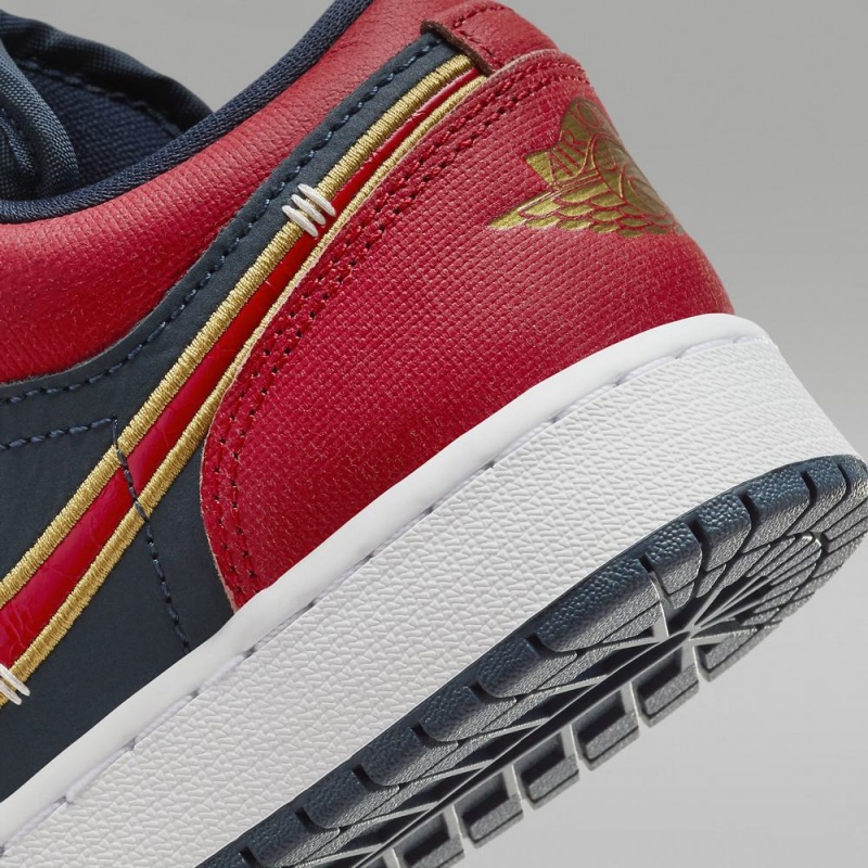 Nike Air Jordan 1 Low SE Schoenen Kinderen Rood Zwart Nederland | 703295-CJY