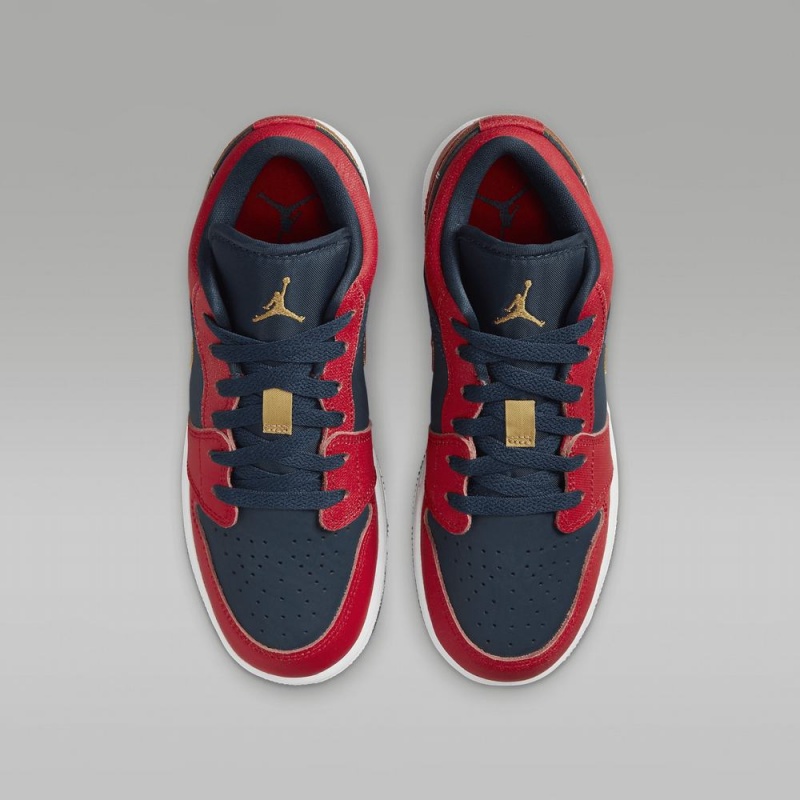 Nike Air Jordan 1 Low SE Schoenen Kinderen Rood Zwart Nederland | 703295-CJY