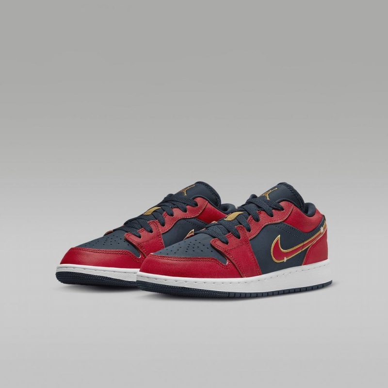 Nike Air Jordan 1 Low SE Schoenen Kinderen Rood Zwart Nederland | 703295-CJY