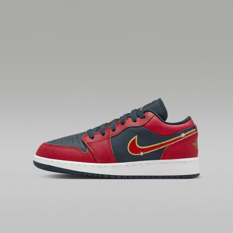 Nike Air Jordan 1 Low SE Schoenen Kinderen Rood Zwart Nederland | 703295-CJY