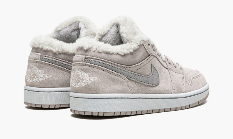 Nike Air Jordan 1 Low SE 'Sherpa Fleece' Schoenen Dames Grijs Wit Nederland | 620547-HRI