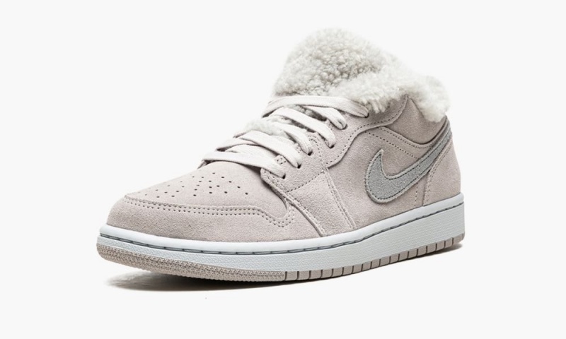 Nike Air Jordan 1 Low SE 'Sherpa Fleece' Schoenen Dames Grijs Wit Nederland | 620547-HRI