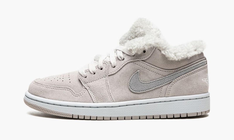 Nike Air Jordan 1 Low SE \'Sherpa Fleece\' Schoenen Dames Grijs Wit Nederland | 620547-HRI