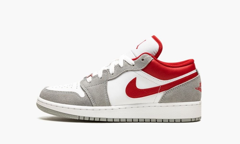 Nike Air Jordan 1 Low SE \'Smoke Grey Gym Red\' Schoenen Kinderen Grijs Rood Wit Nederland | 847016-MIY