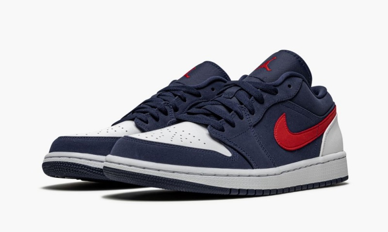 Nike Air Jordan 1 Low SE 'USA' Schoenen Heren Donkerblauw Rood Wit Nederland | 285640-API