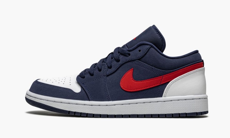 Nike Air Jordan 1 Low SE \'USA\' Schoenen Heren Donkerblauw Rood Wit Nederland | 285640-API