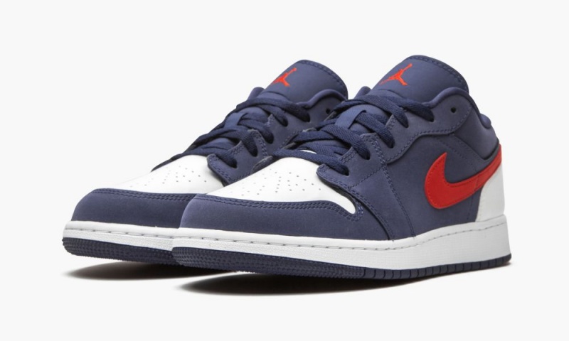 Nike Air Jordan 1 Low SE 'USA' Schoenen Kinderen Donkerblauw Rood Wit Nederland | 509362-BVW