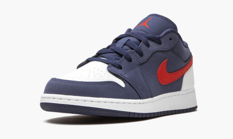 Nike Air Jordan 1 Low SE 'USA' Schoenen Kinderen Donkerblauw Rood Wit Nederland | 509362-BVW