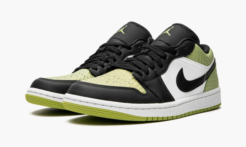 Nike Air Jordan 1 Low SE 'Vivid Green Snakeskin' Schoenen Dames Groen Zwart Nederland | 648137-WYA