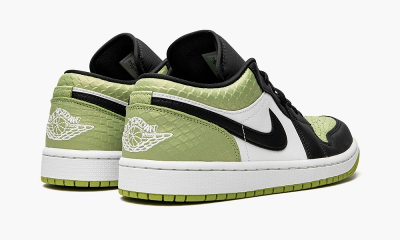 Nike Air Jordan 1 Low SE 'Vivid Green Snakeskin' Schoenen Dames Groen Zwart Nederland | 648137-WYA
