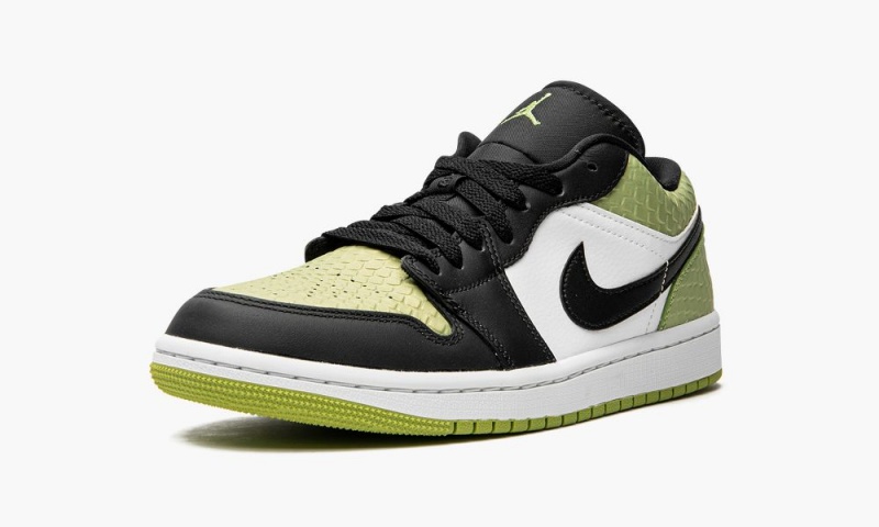 Nike Air Jordan 1 Low SE 'Vivid Green Snakeskin' Schoenen Dames Groen Zwart Nederland | 648137-WYA