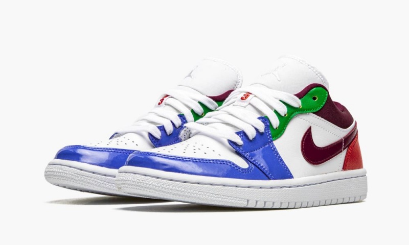 Nike Air Jordan 1 Low SE 'White / Multicolor' Schoenen Dames Wit Donker Nederland | 795281-KMP