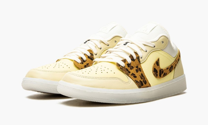 Nike Air Jordan 1 Low 'SNKRS Day' Schoenen Dames Wit Geel Leopard Nederland | 097538-NFZ