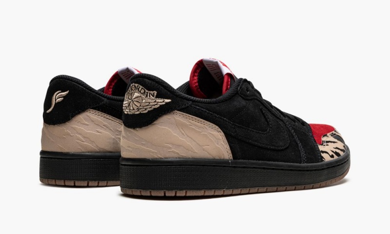 Nike Air Jordan 1 Low SP 'SoleFly - Carnivore' Schoenen Heren Zwart Beige Rood Nederland | 423790-ZGX