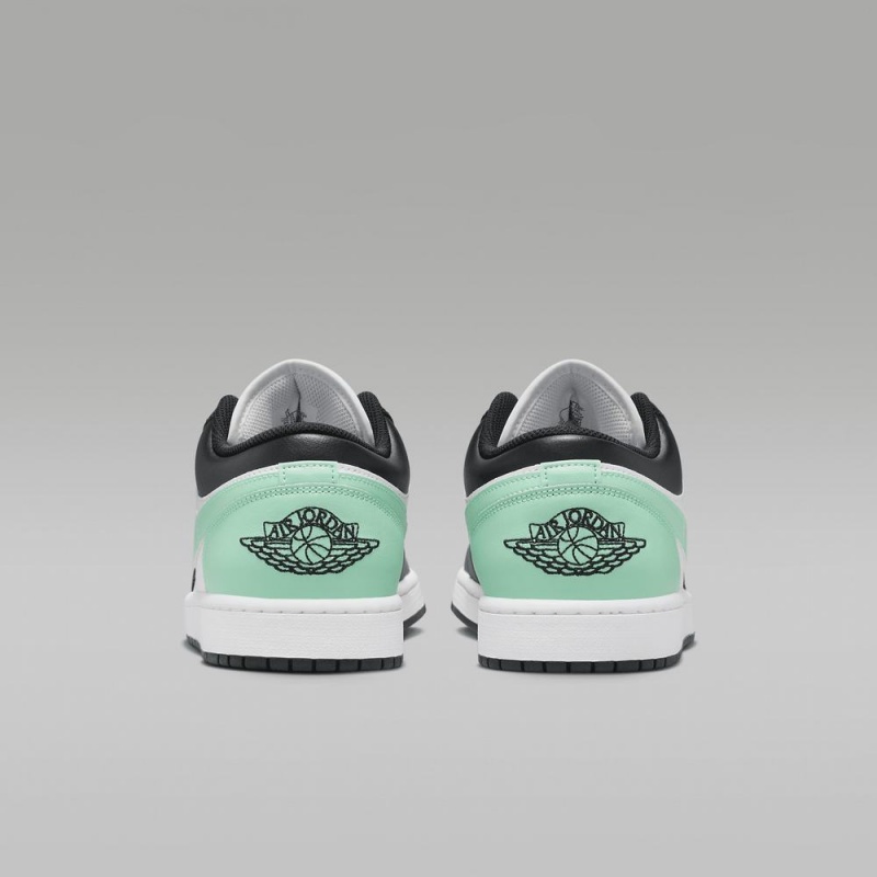 Nike Air Jordan 1 Low Schoenen Dames Wit Zwart Groen Nederland | 471085-QFY