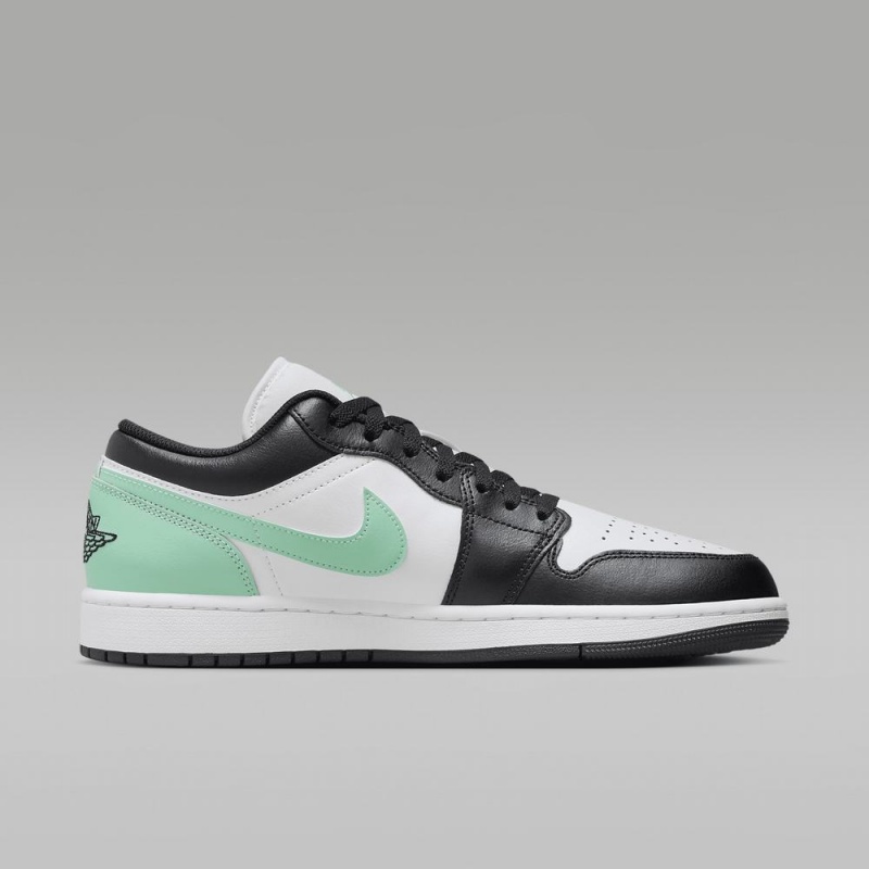 Nike Air Jordan 1 Low Schoenen Dames Wit Zwart Groen Nederland | 471085-QFY