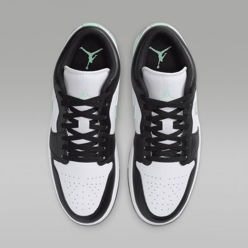 Nike Air Jordan 1 Low Schoenen Dames Wit Zwart Groen Nederland | 471085-QFY
