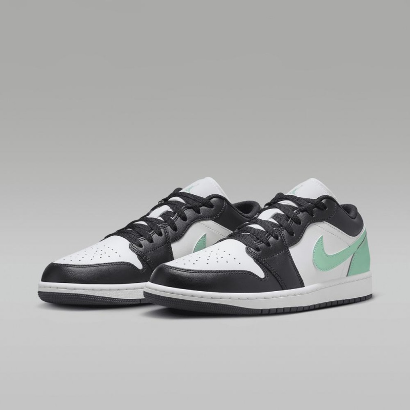 Nike Air Jordan 1 Low Schoenen Dames Wit Zwart Groen Nederland | 471085-QFY