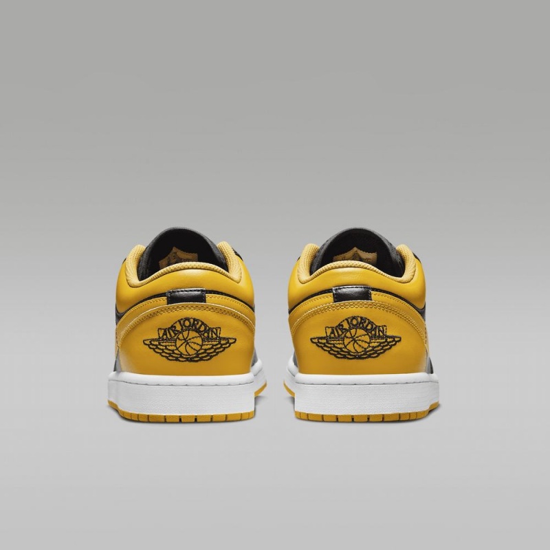 Nike Air Jordan 1 Low Schoenen Dames Zwart Wit Geel Nederland | 265741-MLE
