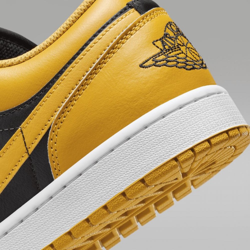 Nike Air Jordan 1 Low Schoenen Dames Zwart Wit Geel Nederland | 265741-MLE
